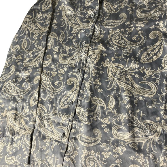 Victoria's Secret Silk Paisley Sleep Pajama Top Long Sleeve Small S - Picture 3 of 6